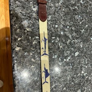 Smathers and Branson billfish embroidered belt